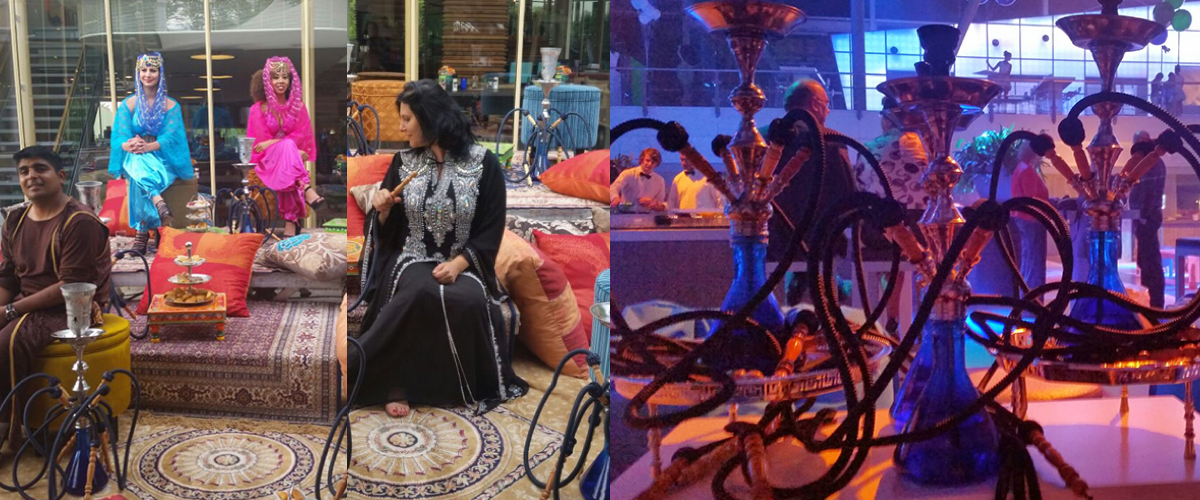 Arabische gastrvouwen en shisha